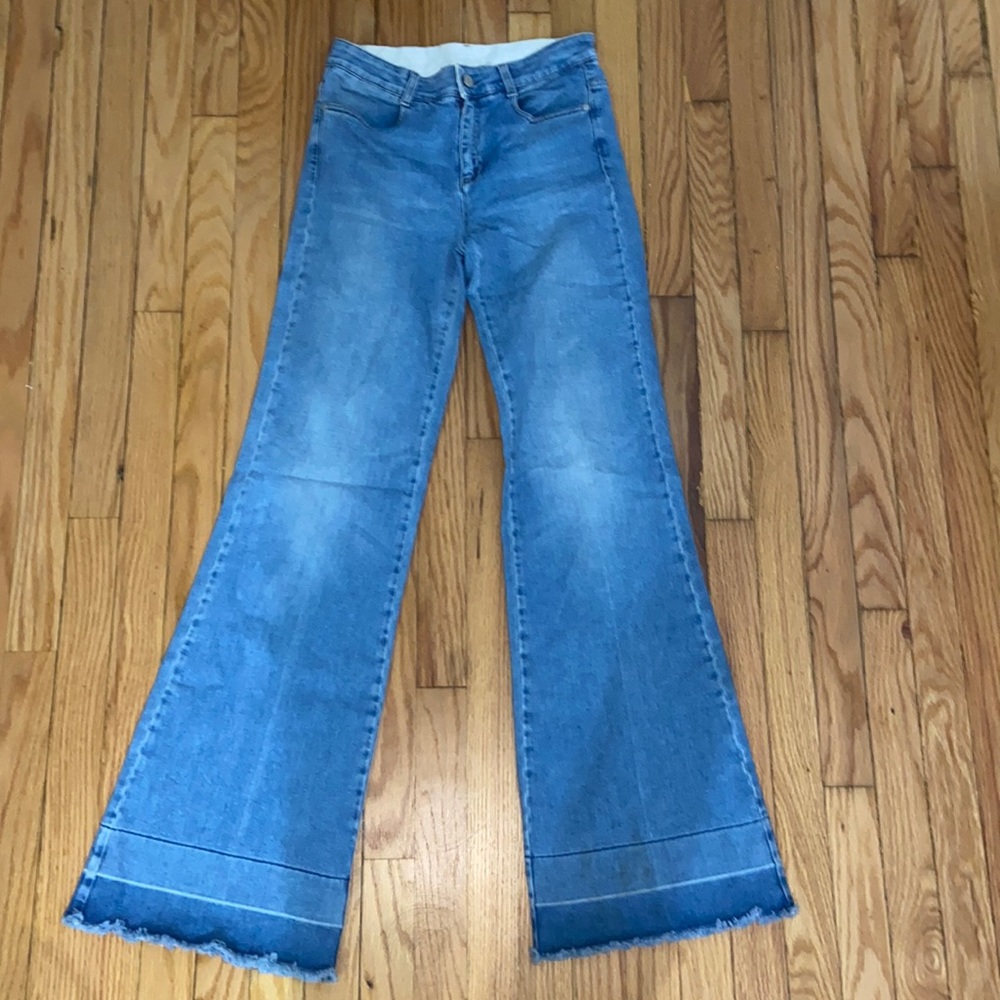 Stella McCartney: blue boot cut jeans